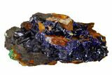 Azurite Crystals with Malachite & Chrysocolla - Laos #162578-1